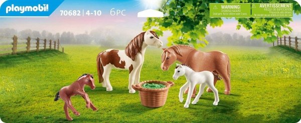 Playmobil Country 70682 2 Konie 2 Źrebaki Figurki kucyki