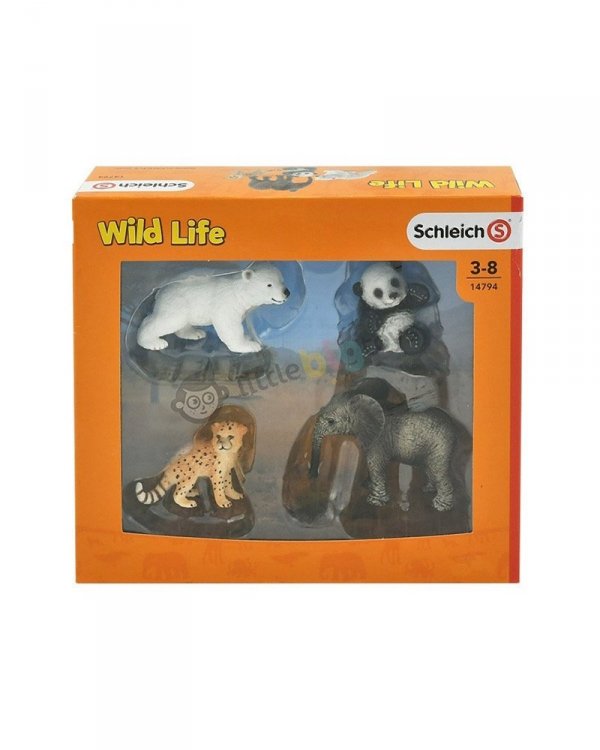 SCHLEICH 14794 Małe dzikie zwierzęta Zoo Panda Słoń
