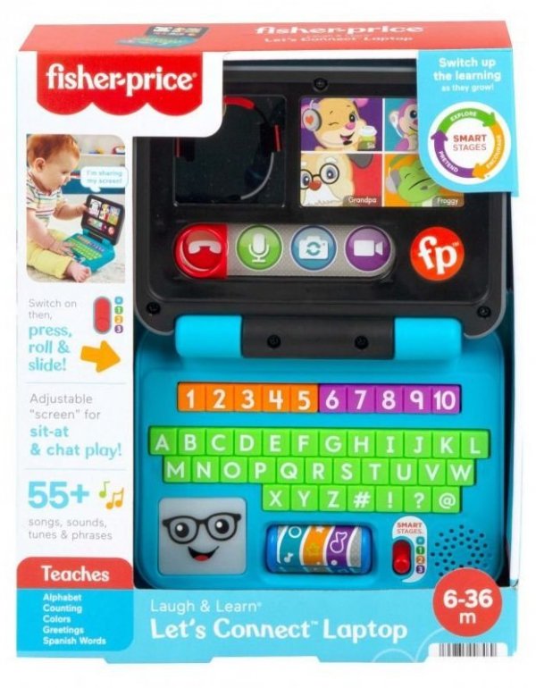 Fisher Price Laptop Edukacyjny Malucha Uczy PL