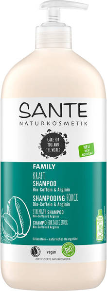 Sante Naturkosmetik FAMILY Szampon wzmacniający z bio-kofeiną i argininą 950 ml