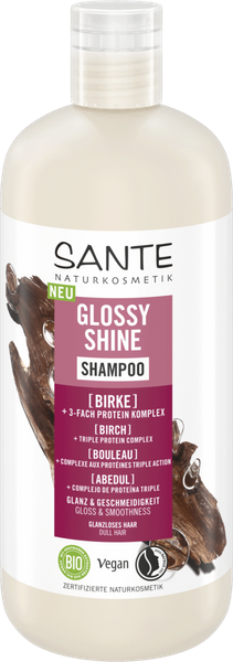 Sante Naturkosmetik Szampon nadający połysk z brzozą i potrójnym kompleksem proteinowym 500 m