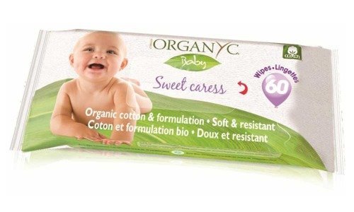 Organyc Chusteczki nawilżane z bio-bawełny dla niemowląt 60 szt.