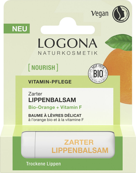 Logona Odżywczy balsam do ust z bio-pomarańczą i witaminą F