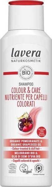 Lavera Szampon do włosów farbowanych  z bio-granatem i olejem z pestek bio-winogron