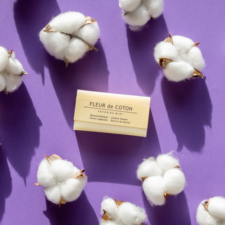 SAVON DU MIDI Mydło z masłem shea KWIAT BAWEŁNY