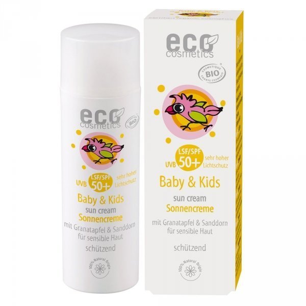 eco cosmetics krem na słońce faktor SPF 50+ dla dzieci i niemowląt 