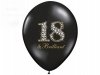 Balony 14 cali pastel czarne 18 & brilliant -1sz