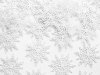 Konfetti białe perłowe śnieżynki - 20 szt