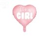 Balon foliowy serce jasno różowe It`s a girl