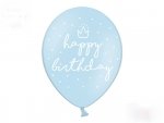 Balony 30 cm błękitne HAPPY BIRTHDAY 1 szt