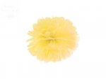 Pompon bibułowy żółty 25cm 1szt
