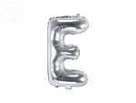 Balon foliowy Litera E 35 cm srebrny