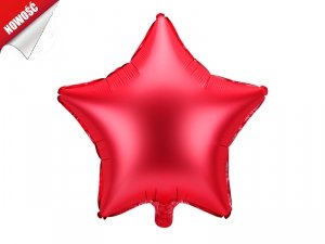Balon foliowy Gwiazdka czerwona matowa 48 cm