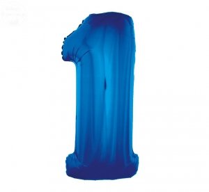 Balon foliowy niebieska Cyfra 1  85 cm