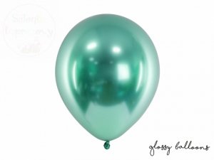 Balony Glossy - Chrom butelkowa zieleń 30 cm 1 szt