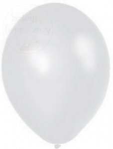 Balony 12 cali metaliczne białe 50 szt