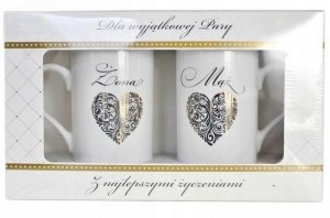 Kubki z zestawie Dla wyjątkowej Pary  Żona / mąż