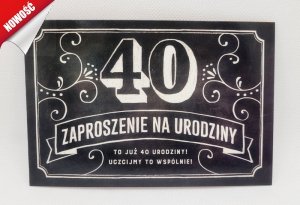 Zaproszenie na 40 urodziny