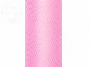 Tiul gładki  w kolorze jasno różowym 0,3 x 9  m