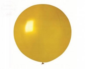 Balon okrągły 60 cm metaliczny złoty