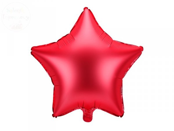 Balon foliowy Gwiazdka czerwona matowa 48 cm