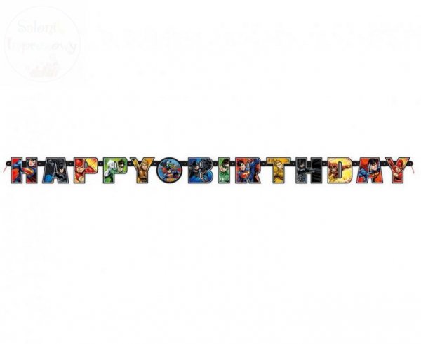 Baner &quot;Liga Sprawiedliwych&quot; Happy Birthday