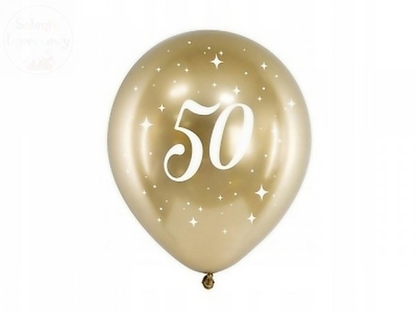 Balony Glossy złote 30 cm 50 - stka