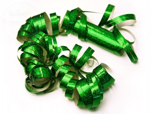 Serpentyna holograficzna 18 rolek zielona