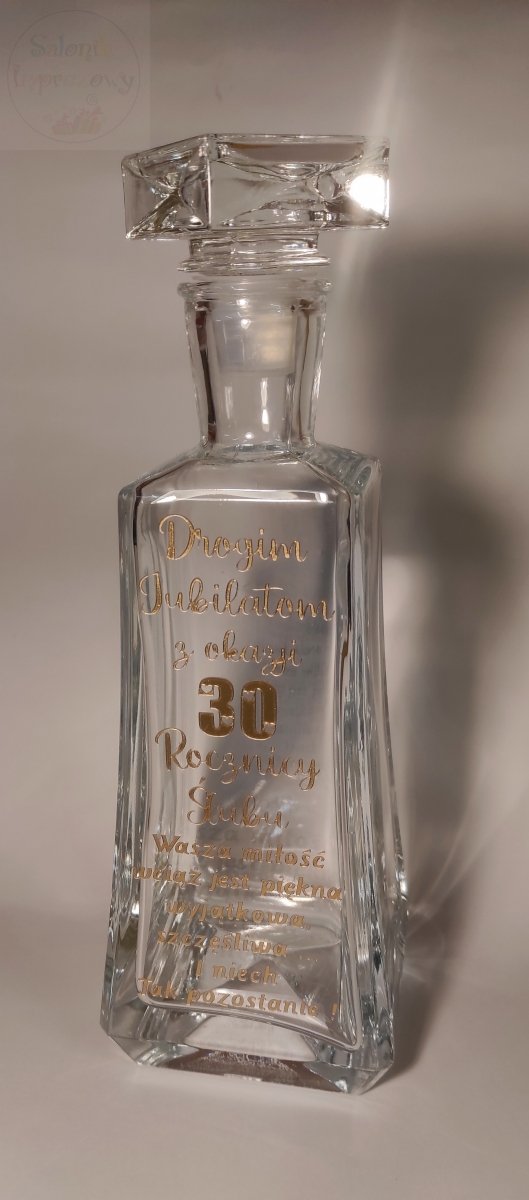 Karafka prosta z grawerem prezent na urodziny, rocznicę ślubu, jubileusz
