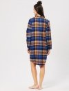 Key LND 481 flanelowa koszula nocna rozpinana