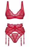 Czerwony komplet Obsessive Cupide Desir Set 3 