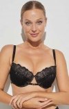 Czarny biustonosz push-up Kinga PU-1131 Luna