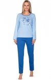 Niebieska piżama damska Regina 647 MAXI