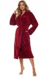 Gruby szlafrok damski L&L 2413 Camelia 4XL bordo