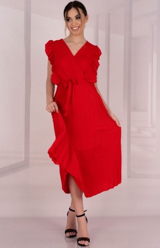 Sukienka koktajlowa Merribel Merlotina czerwona