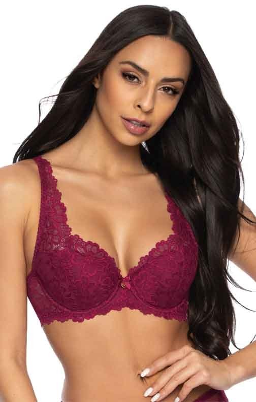 Burgundowy biustonosz usztywniany Mat Carmela M-053/22