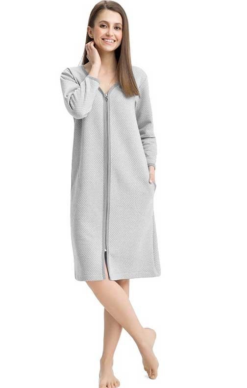 Luna 214 Szlafrok damski 4XL Szary