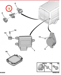 MOCOWANIE KOSZYK CZUJNIKA PARKOWANIA JUMPER BOXER DUCATO MOVANO 1624209380