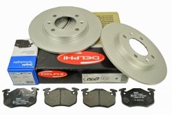 DELPHI 2X TARCZA TARCZE + KLOCKI HAMULCOWE TYŁ SAXO XSARA ZX 106 206 306