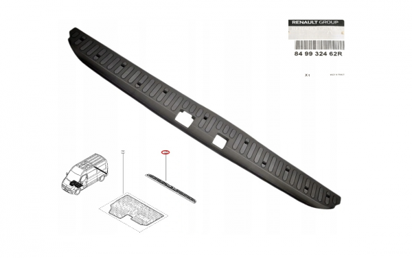 LISTWA NAKŁADKA OSŁONA PROGU TYŁ MASTER III MOVANO B NV-400 2010- ORYGINAŁ