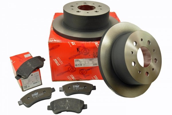 TRW 2X TARCZA TARCZE + KLOCKI HAMULCOWE TYŁ JUMPER BOXER DUCATO III 2006-