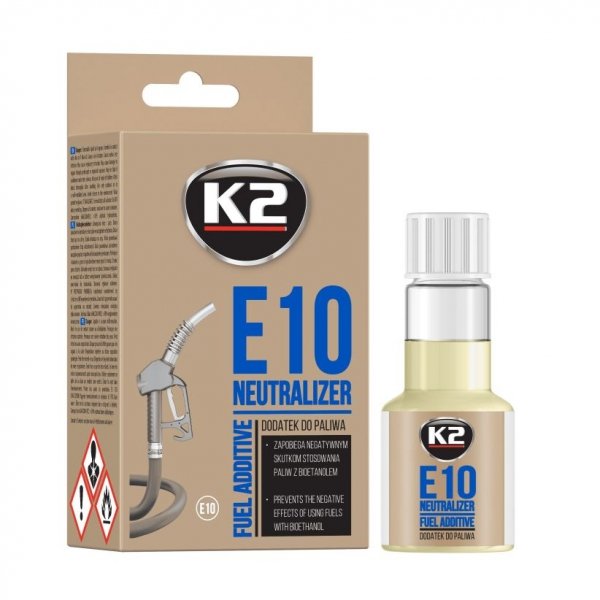 K2 E10 DODATEK DO BENZYNY NEUTRALIZUJE BIOETANOL POPRAWIA JAKOŚĆ PALIWA 50M