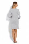 Koszulka nocna Koszula Nocna Ciążowa  Model 1682 Grey - PeeKaBoo
