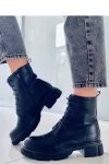 Botki sznurowane COLEY BLACK - Inello