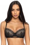 Biustonosz push up  Biustonosz Push-up Model 3539/11 Marion Black/Beige - Mat