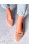 Baleriny ze skórzaną wkładką KEYS KHAKI - Inello