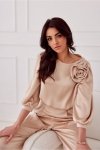 Bluzka Model Giana BEZ BLU0178 Beige - Roco Fashion