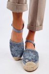 Sandałki ażurowe espadryle PREMAT DENIM BLUE - Inello