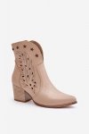 Botki Model Lewski 3613 Beige Skóra - Step in style