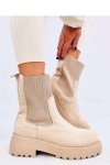 Botki z elastycznym ściągaczem WINTERS BEIGE - Inello